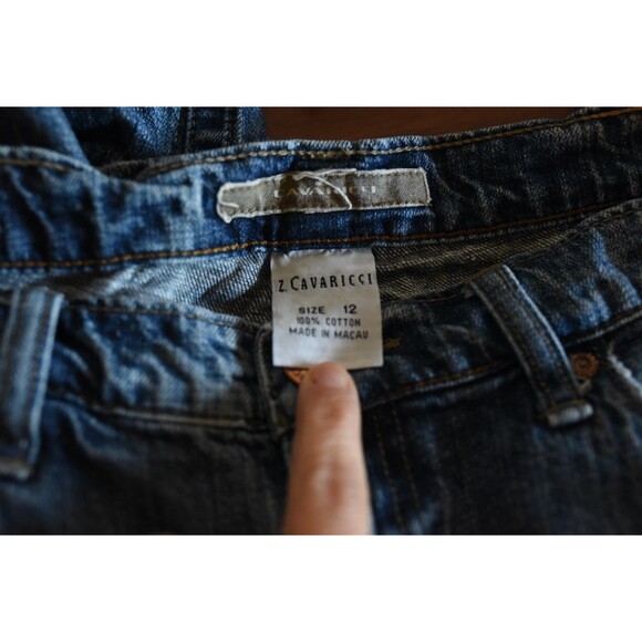 Vintage Z. Cavaricci Distressed Embroidered Copper Sequence Jeans Y2K floral 12 - Picture 6 of 10